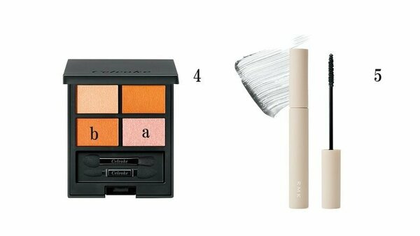 4. セルヴォーク ヴァティック アイパレット　12 ￥6,820 5. RMK　フェザーウィスプ マスカラ　04　￥4,180